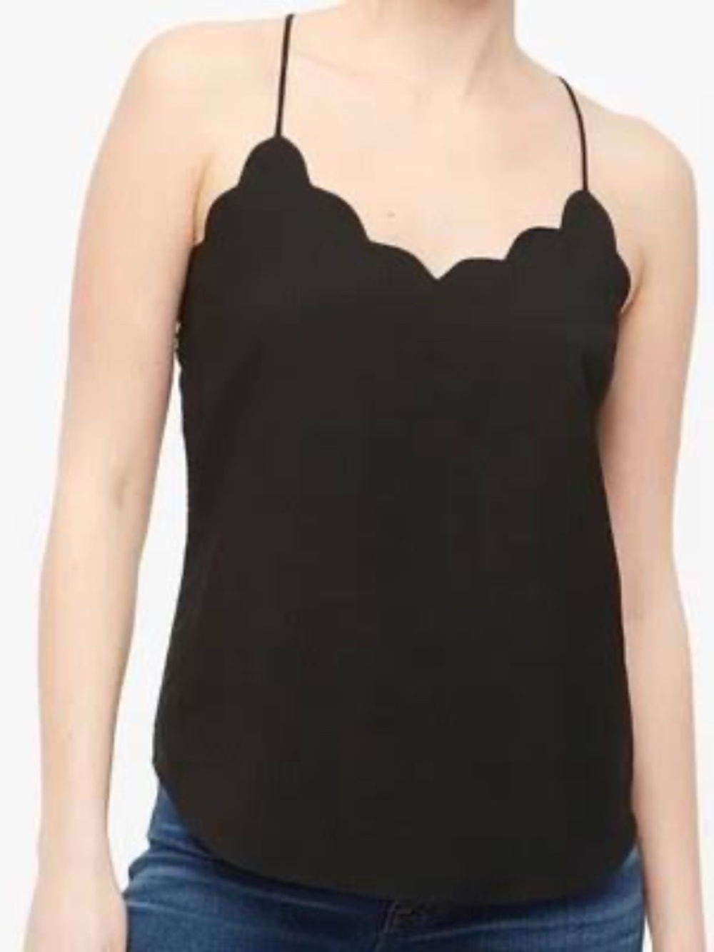 J CREW SCALLOP SILK CAMISOLE